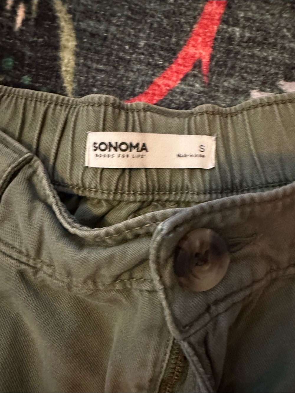 4/$20 💫 Sonoma Olive Green Wide Leg Cropped Pants Size Small 🌿 - Picture 4 of 4